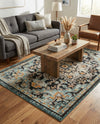 Outdoor Marrakesh Collection Area Rug -  Essaouira Rectangle Navy Blue  lifestyle 4