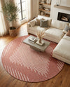 Urban Terrace Collection Area Rug -  Chelsea (Rust Red) Round Rust Red  lifestyle 71
