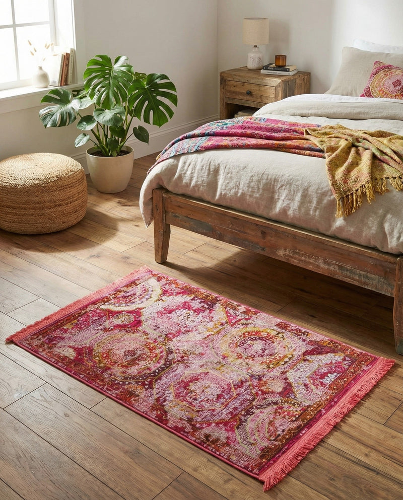 Caribbean Breeze Collection Area Rug -  Lucia Rectangle Pink  lifestyle 17