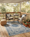 Patio Heritage Collection Area Rug -  Lafayette (Blue) Rectangle Blue  lifestyle 4