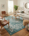 Urban Oasis Rugs Collection Area Rug -  Penthouse (Teal) Square Teal  lifestyle 46