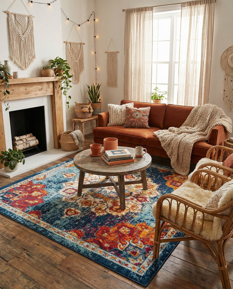 Beverly Grove Collection Area Rug - Melrose (Multi) Square Multi  lifestyle 61