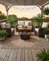 Patio Heritage Collection Area Rug -  Charleston (Beige) Rectangle Beige  lifestyle 8