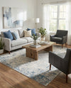 Aegean Elegance Collection Area Rug -  Milos Rectangle Gray Blue  lifestyle 4