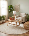 Cambridge Classics Collection Area Rug - Trinity (Beige) Round Beige  lifestyle 60