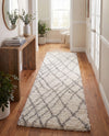 Cozy Haven Shag Collection Area Rug - Serenity (Ivory) Runner Ivory  lifestyle 65