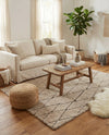 Sahara Berber Wool Collection Area Rug - Marrakesh Rectangle Camel Brown  lifestyle 9