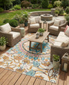 Patio Heritage Collection Area Rug - Tuscany Rectangle Multi  lifestyle 4