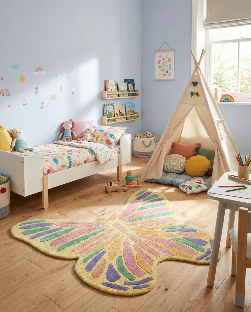 Whimsy Wonders Wool Collection Area Rug -  Ocean Rectangle Multi  lifestyle 4