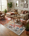 Parisian Elegance Collection Area Rug - Versailles (Rust Red) Rectangle Rust Red  lifestyle 3