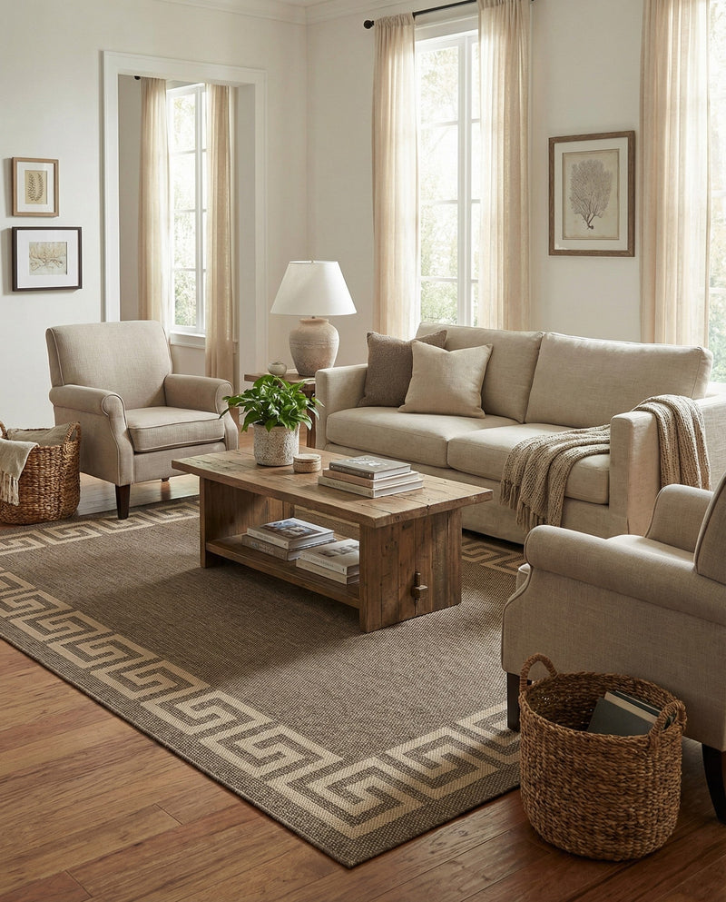 Sahara Sands Collection Area Rug -  Elephantine Rectangle Brown  lifestyle 26