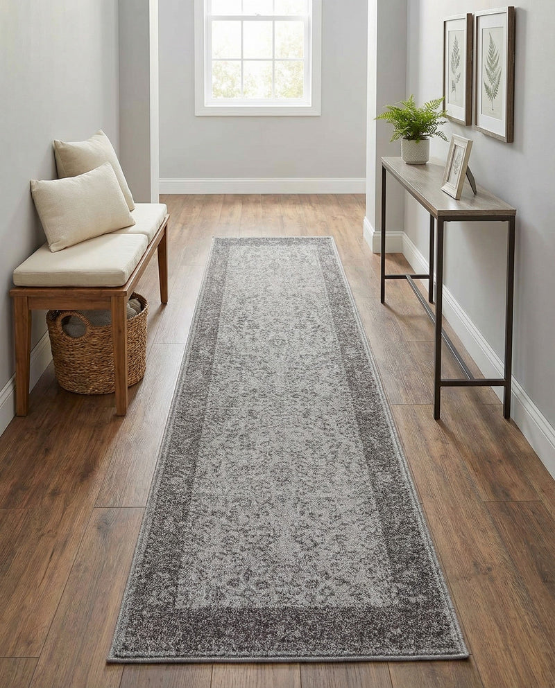 Horizon Collection Area Rug -  Apex (Light Gray) Runner Light Gray  lifestyle 66