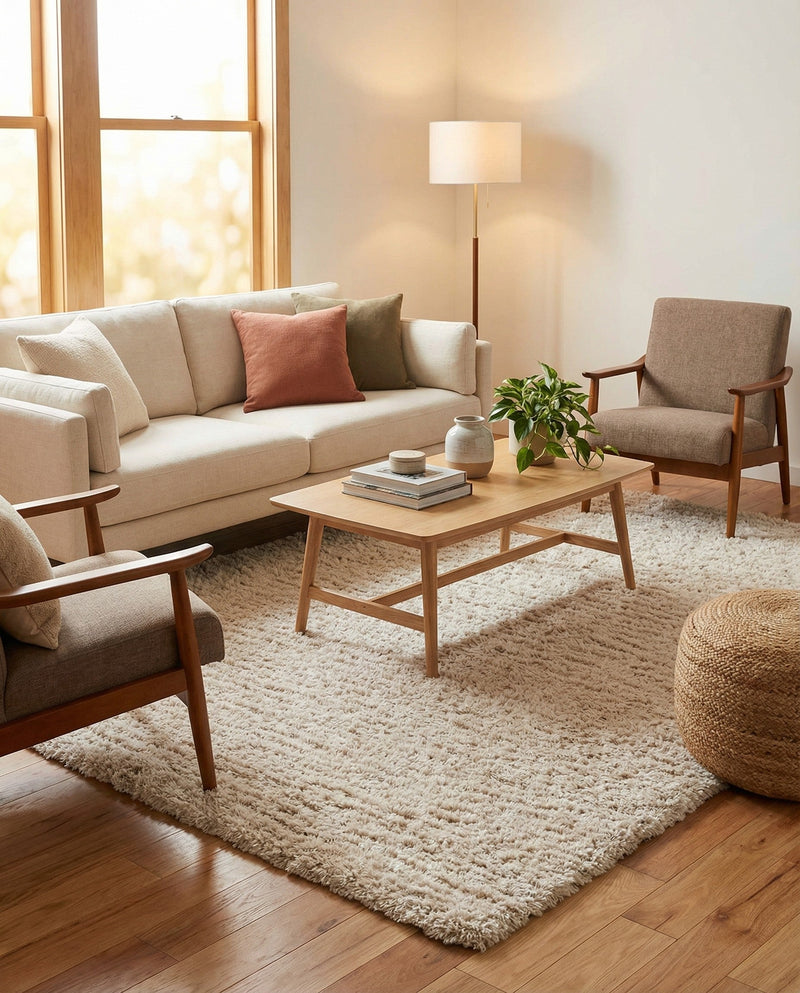 Eternal Plush Oasis Collection Area Rug -  Tranquility (Linen) Rectangle Linen  lifestyle 4