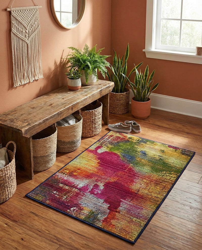 Urban Terrace Collection Area Rug -  Atrium Rectangle Multi  lifestyle 37