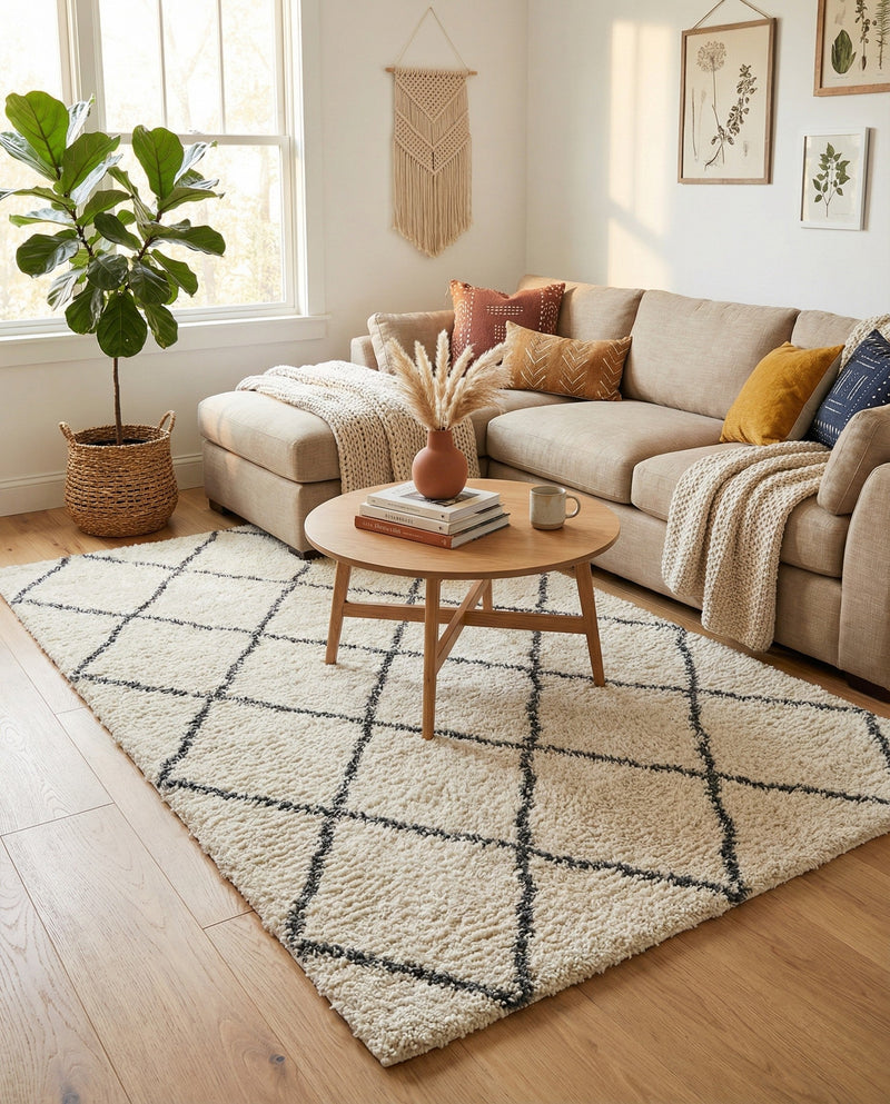 Casablanca Comfort Collection Area Rug -  Tangier Rectangle Pure Ivory  lifestyle 12