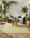 Urban Oasis Rugs Collection Area Rug -  Penthouse (Yellow and Aqua) Rectangle Yellow and Aqua  lifestyle 8