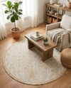 Tribal Terrace Treasures Collection Area Rug - Mayan Marina (Natural) Round Natural  lifestyle 23