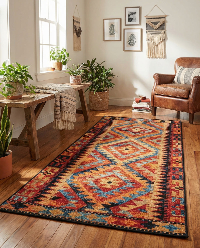 Safari Escape Rugs Collection Area Rug -  Kalahari Runner Multi  lifestyle 85