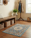 Patio Heritage Collection Area Rug -  Bower Rectangle Blue  lifestyle 18
