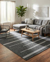 Urban Terrace Collection Area Rug -  Brooklyn Rectangle Black and White  lifestyle 52