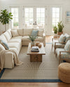 Terrace Fringe Collection Area Rug - Oceanside Rectangle Navy Blue  lifestyle 18