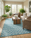 Savannah Pergola Collection Area Rug -  Pergola (Teal) Rectangle Teal  lifestyle 18