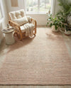 Coastal Haven Striped Jute Collection Area Rug - Marina Rectangle Pink and Gray  lifestyle 24