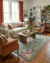 Brighton Terrace Collection Area Rug - Hove (Green) Rectangle Green  lifestyle 27