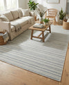 Seaside Stripes Collection Area Rug -  Boardwalk (Teal) Rectangle Teal  lifestyle 10