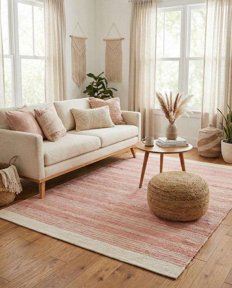 Marina Collection Area Rug - Marina Rectangle Blush Pink  lifestyle 21