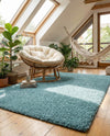 Plush Oasis Collection Area Rug - Serenity (Light Slate Blue) Rectangle Light Slate Blue  lifestyle 15