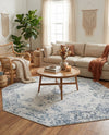Riviera Elegance Collection Area Rug - Antibes (Light Blue) Octagon Light Blue  lifestyle 53