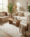 Coastal Haven Collection Area Rug -  Seafarer Square Ivory  lifestyle 47