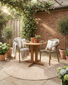 Garden Lattice Charm Collection Area Rug - Arbor (Beige) Round Beige  lifestyle 27