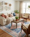 Savannah Series Collection Area Rug -  Augusta (French Blue) Rectangle French Blue  lifestyle 24