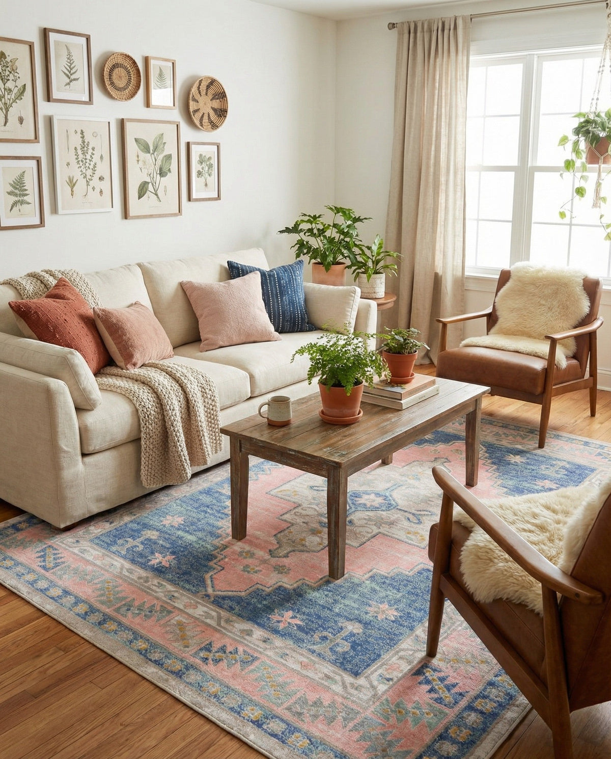 Savannah Series Collection Area Rug -  Augusta (French Blue) Rectangle French Blue  lifestyle 24