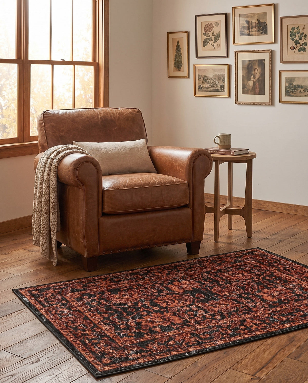 Geneva Terrace Collection Area Rug -  Lausanne Rectangle Black  lifestyle 52