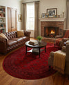 Samarkand Elegance Collection Area Rug -  Konye-Urgench Oval Red  lifestyle 49