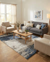 Copenhagen Edge Collection Area Rug - Nyhavn Rectangle Blue  lifestyle 29