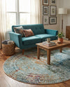 Caribbean Breeze Collection Area Rug -  Yucatan Oval Multi  lifestyle 46
