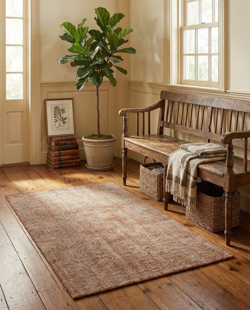 Berkshire Estate Collection Area Rug - Windsor (Cocoa Bean Brown) Rectangle Cocoa Bean Brown  lifestyle 14
