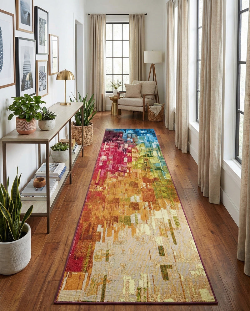 Urban Terrace Collection Area Rug -  Lawn Runner Multi  lifestyle 71