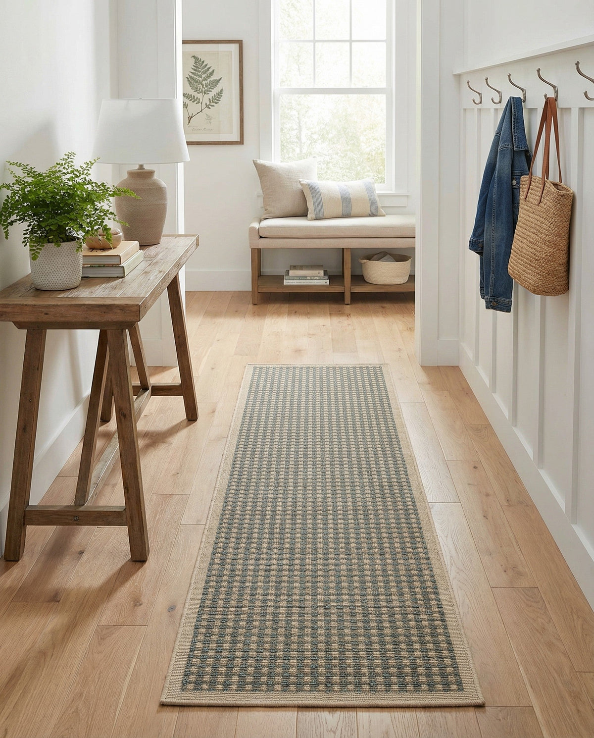 Terrace Fringe Collection Area Rug - Patio Runner Brown  lifestyle 67