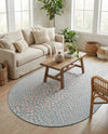 Urban Oasis Rugs Collection Area Rug -  Terrace (Pink and Aqua) Oval Pink and Aqua  lifestyle 24