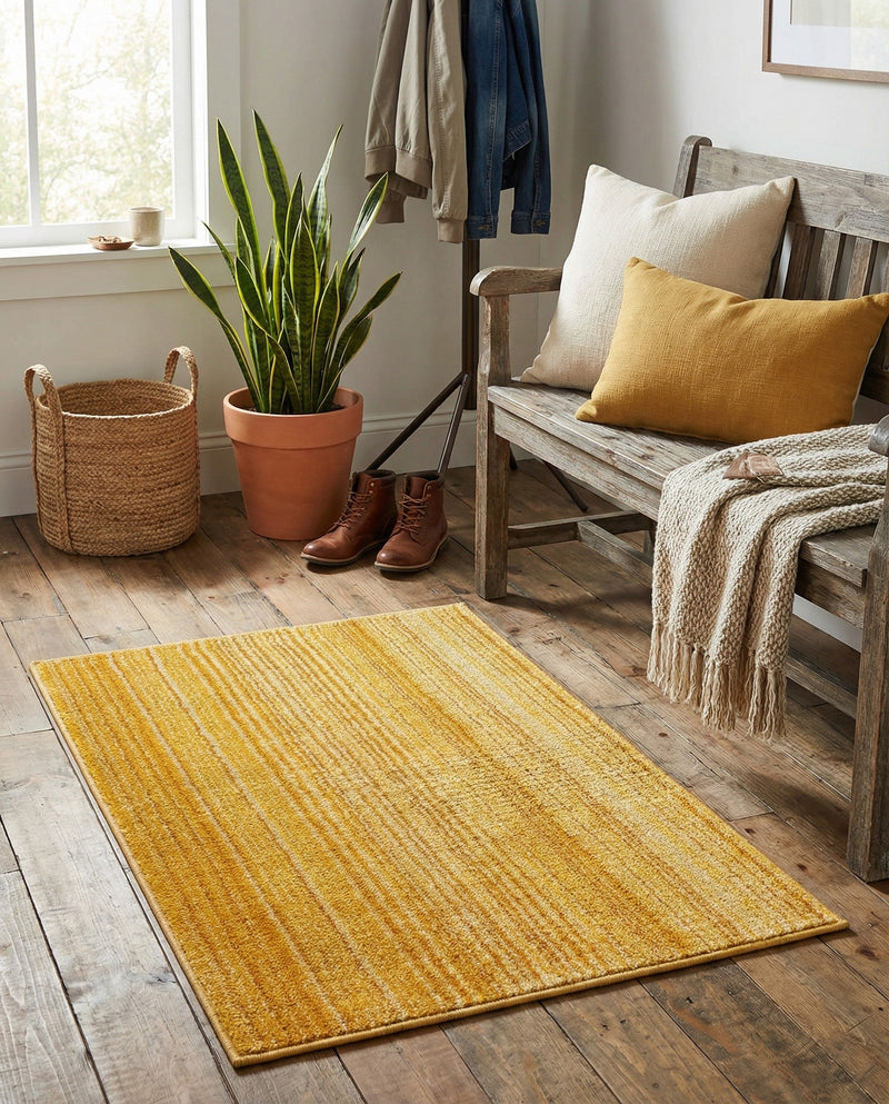 Jewel Oasis Collection Area Rug - Sapphire (Yellow) Rectangle Yellow  lifestyle 3