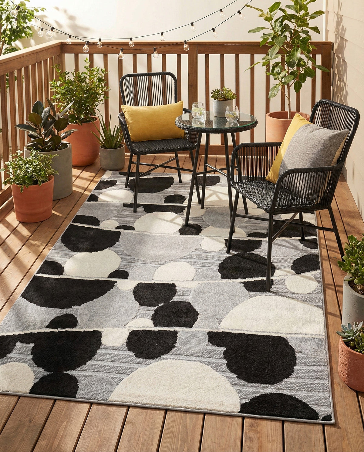 Terrace Collection Area Rug -  Pavilion Rectangle Light Gray  lifestyle 4