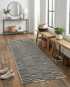 Soho Elegance Collection Area Rug -  Hudson (Black) Runner Black  lifestyle 74