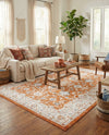 Savannah Elegance Collection Area Rug - Augusta (Rust Red) Rectangle Rust Red  lifestyle 3