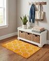 Trellis Mosaic Collection Area Rug -  Pergolatown (Orange) Rectangle Orange  lifestyle 4