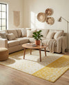 Mediterranean Lattice Collection Area Rug -  Casablanca (Ivory and Yellow) Rectangle Ivory and Yellow  lifestyle 11